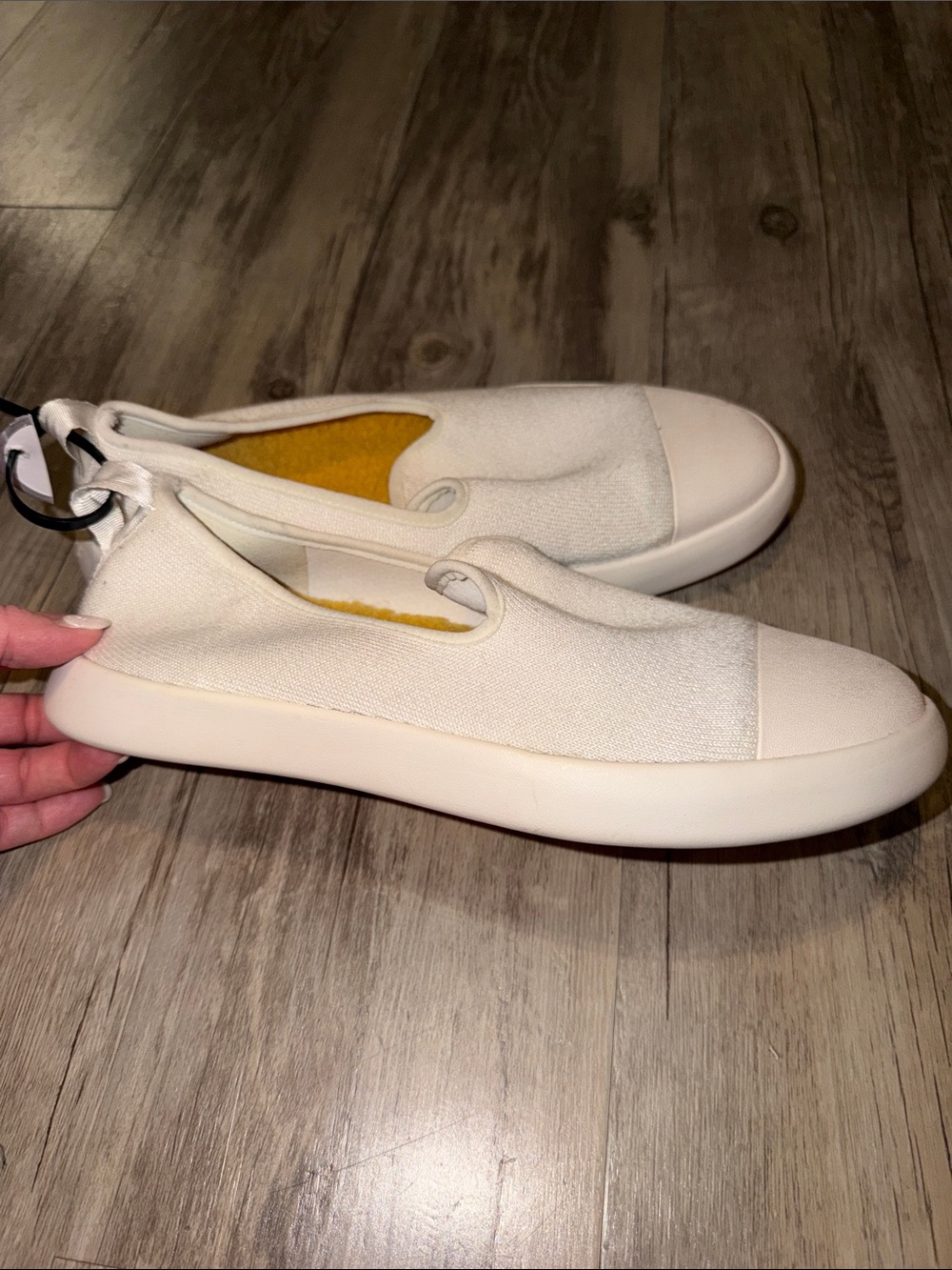 Slip-On Canvas Sneakers in White for Women